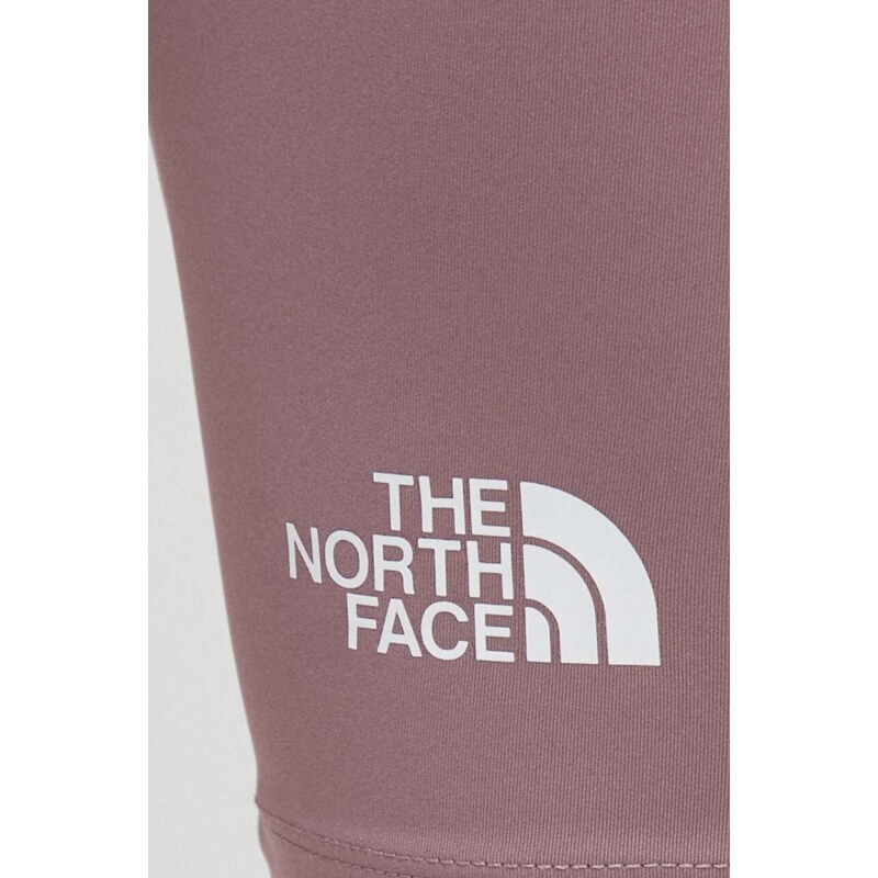 Tréningové šortky The North Face ružová farba, jednofarebné, stredne vysoký pás