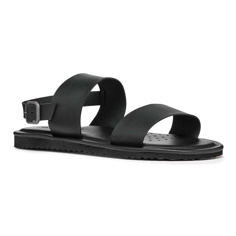 Kožené sandále Geox U ERICE A čierna farba, U36GUA00043C9999