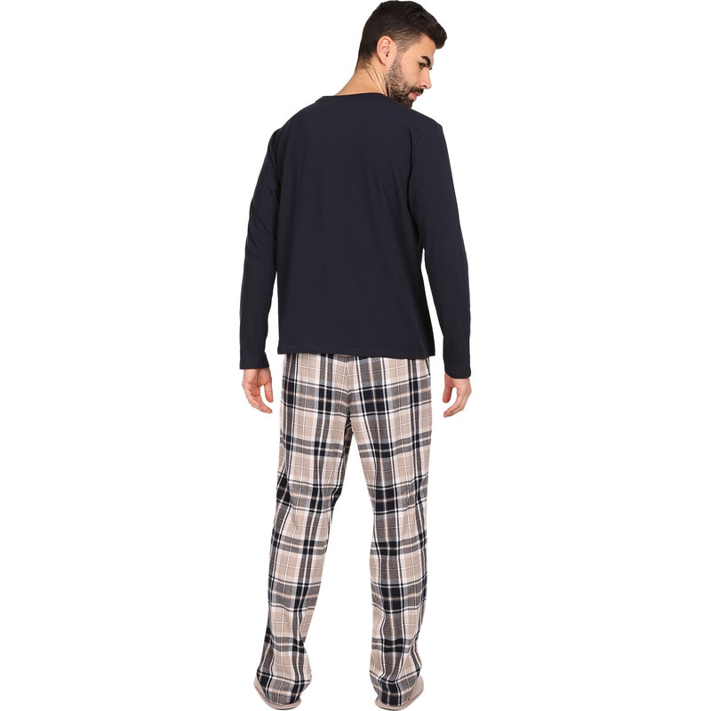 Pánske pyžamo Tommy Hilfiger s papučami viacfarebné v darčekovém balenie (UM0UM02989 0S1)