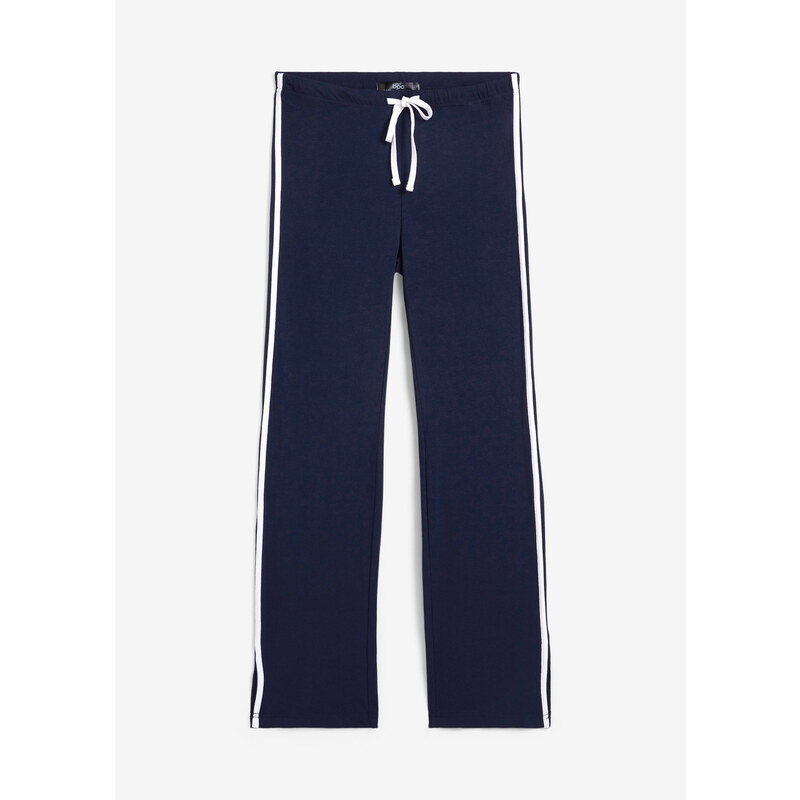 bonprix Džersejové nohavice z bavlny so strečom, farba modrá 48368225