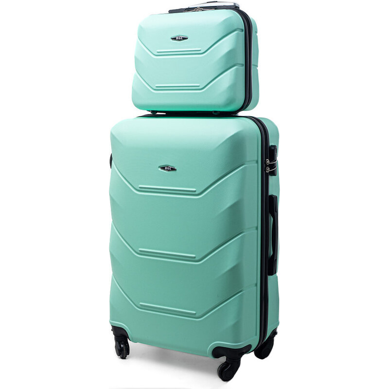 Rogal Zelená sada 2 luxusných plastových kufrov "Luxury" - veľ. M, L