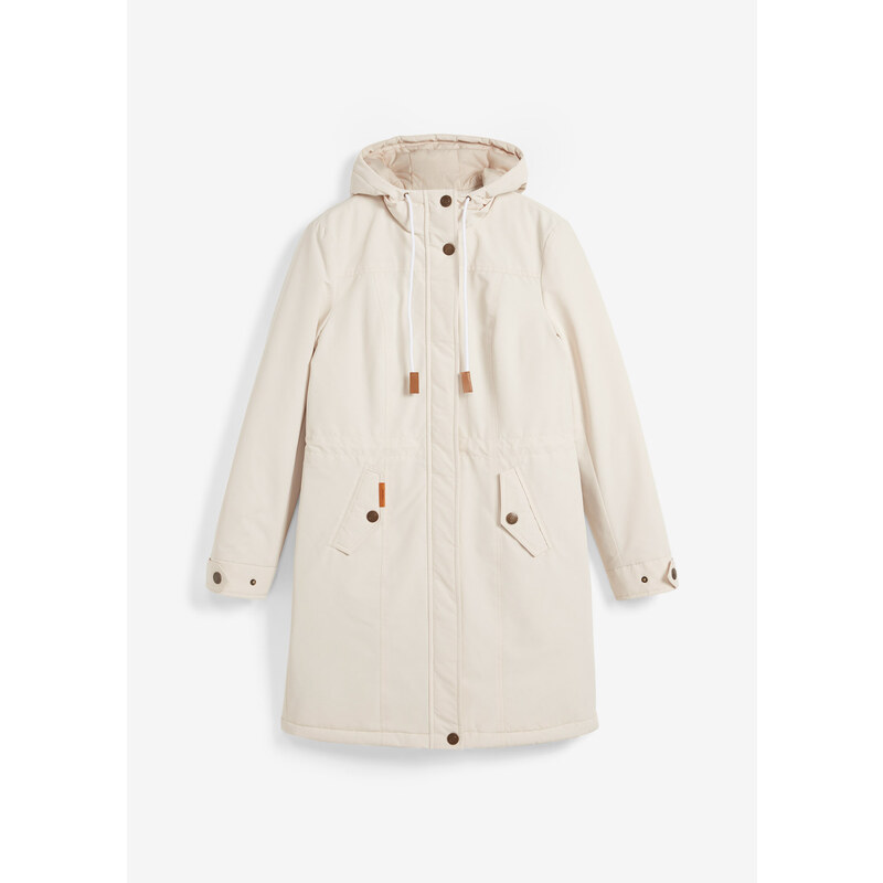 bonprix Outdoorový kabát, vodoodpudivý, farba béžová 47928460