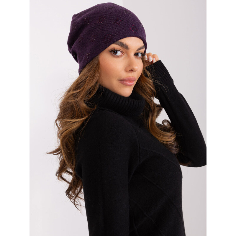 Wool Fashion Italia Cap-AT-CZ-2325.85-dark purple 64686668