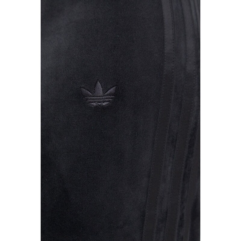 Velúrové tepláky adidas Originals Velvet čierna farba, jednofarebné, IT9661