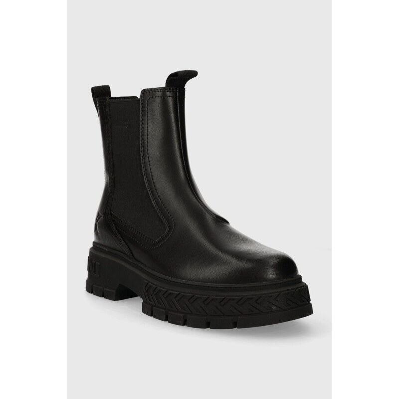 Kožené topánky chelsea Karl Kani KK Soho Chelsea Boot dámske, čierna farba, na platforme, 1120308 KKFWW000327
