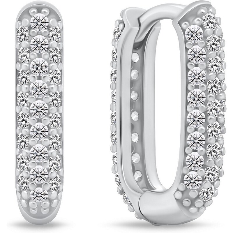 Brilio Silver Trblietavé strieborné náušnice so zirkónmi EA1023W 66586760