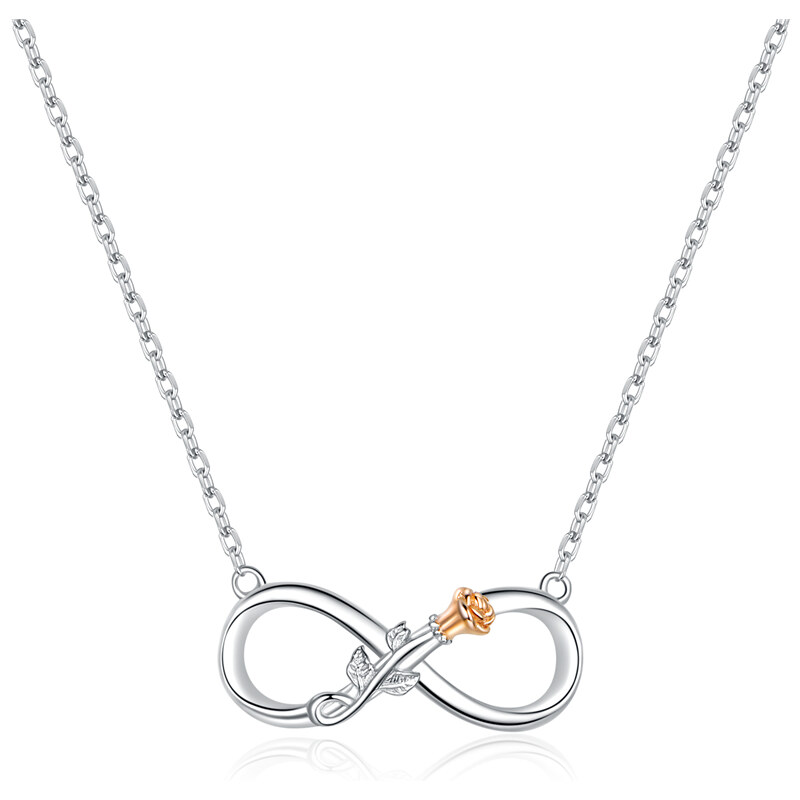 Ligot Strieborný náhrdelník nekonečná ruža 47927878