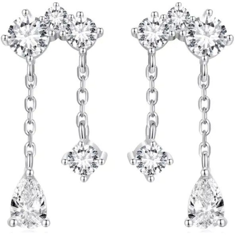 Olivie Strieborné náušnice PADAJÚCA KVAPKA 8224 47952784