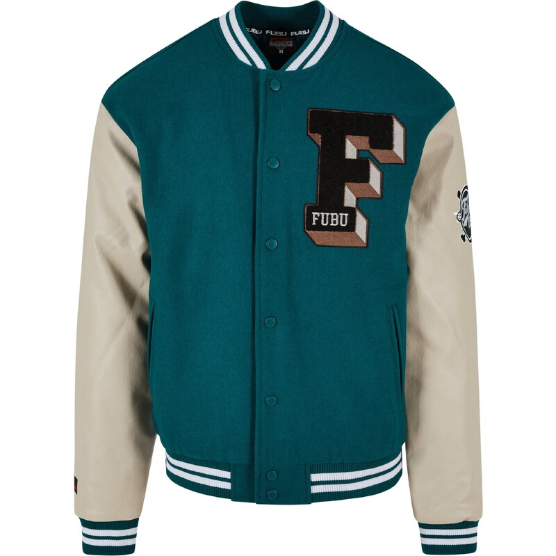 FUBU Prechodná bunda béžová / zelená / čierna 54268085