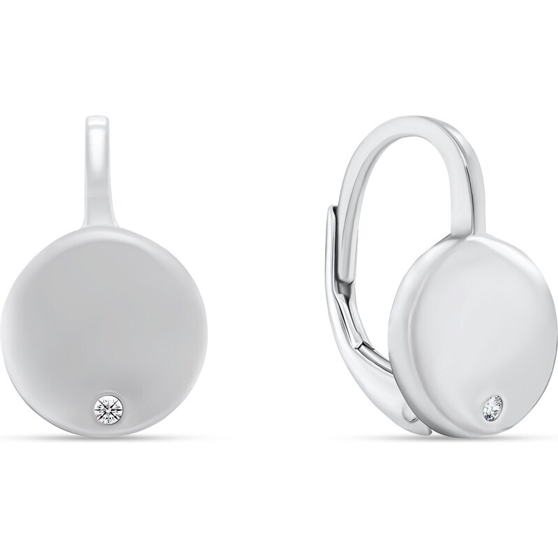Brilio Silver Elegantné strieborné náušnice so zirkónmi LME273 66587631