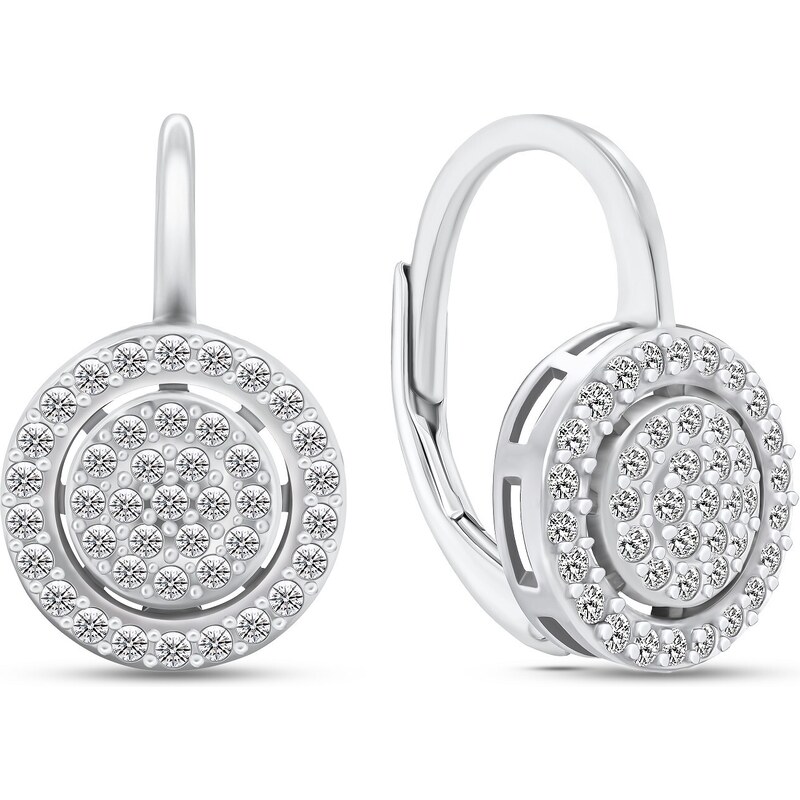 Brilio Silver Pôvabné strieborné náušnice so zirkónmi LME287 66584367