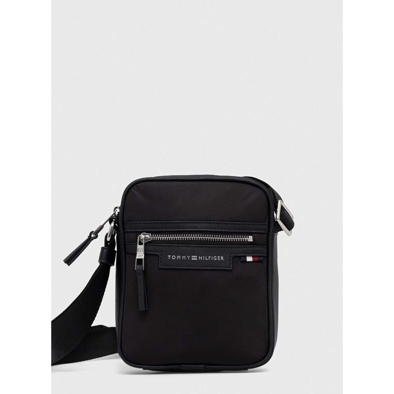 Malá taška Tommy Hilfiger čierna farba,AM0AM11830
