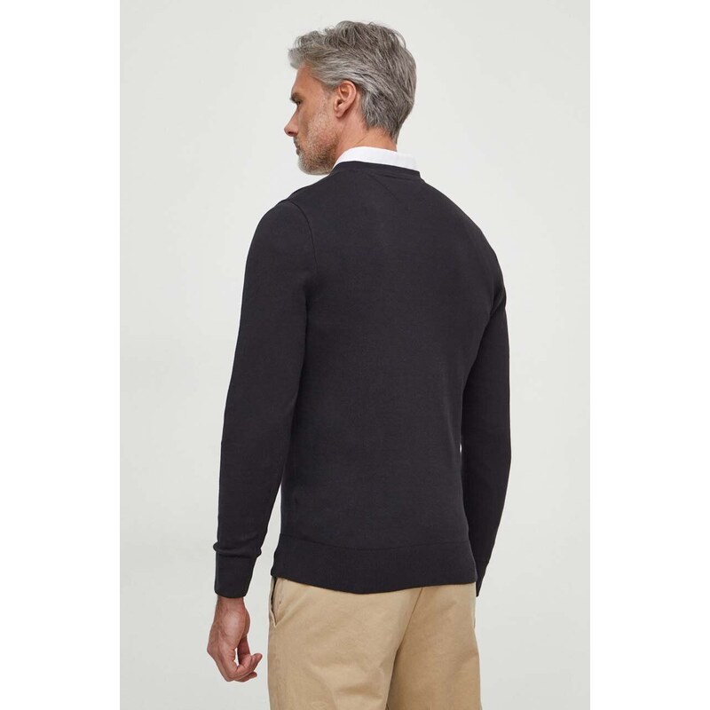 Bavlnený sveter Tommy Hilfiger čierna farba,tenký,MW0MW32022