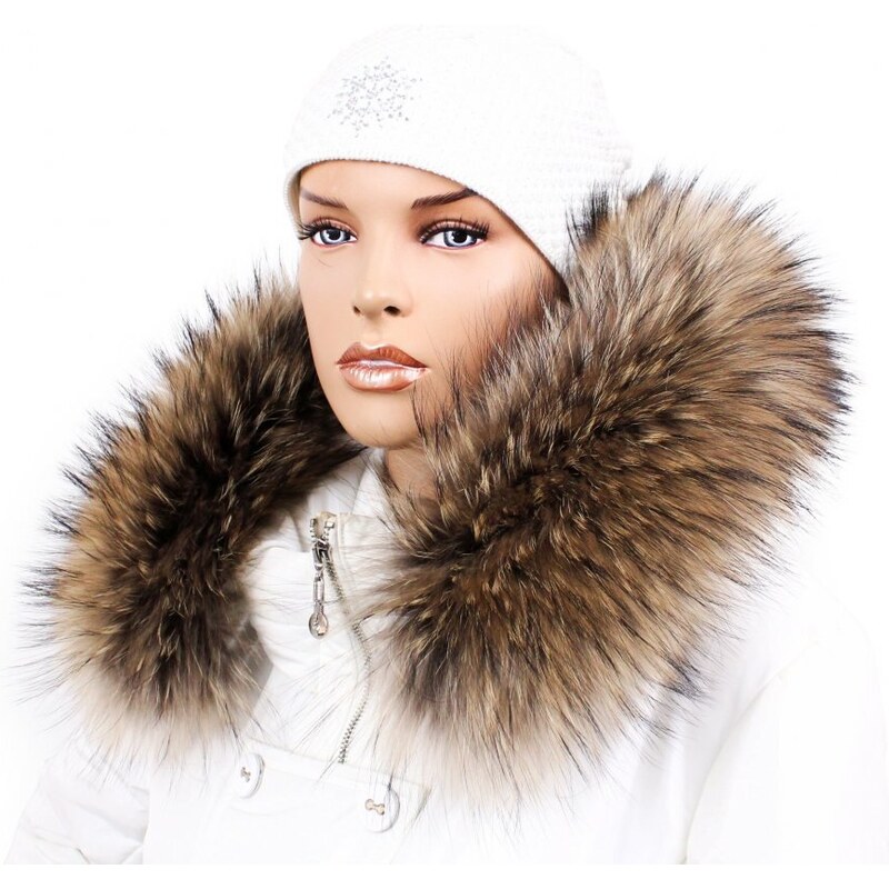 Sikora Kožušinový lem na kapucňu - golier medvedíkovec béžová M 01/27 61882061