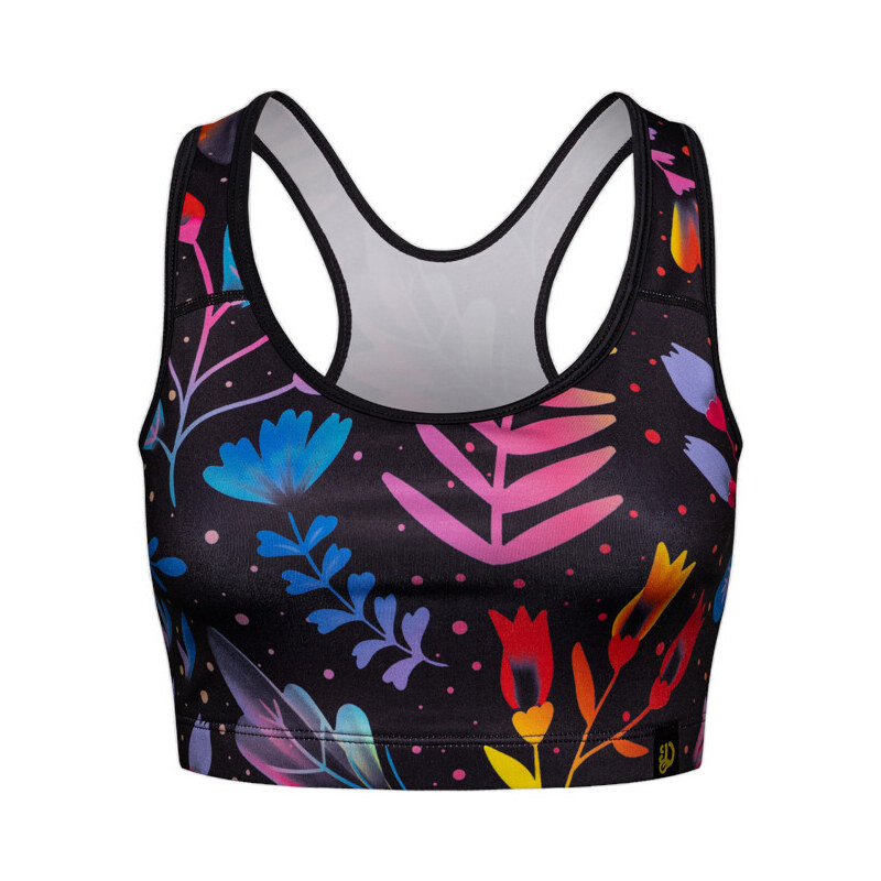 Veselá dámska športová podprsenka Dedoles Neónové kvety (D-W-AW-GB-C 48057213