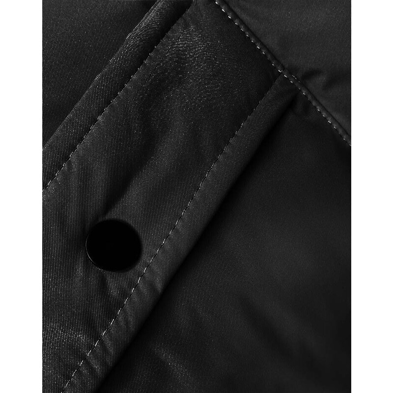J.STYLE Dlhá čierna dámska zimná bunda s kapucňou (5M3178-392)