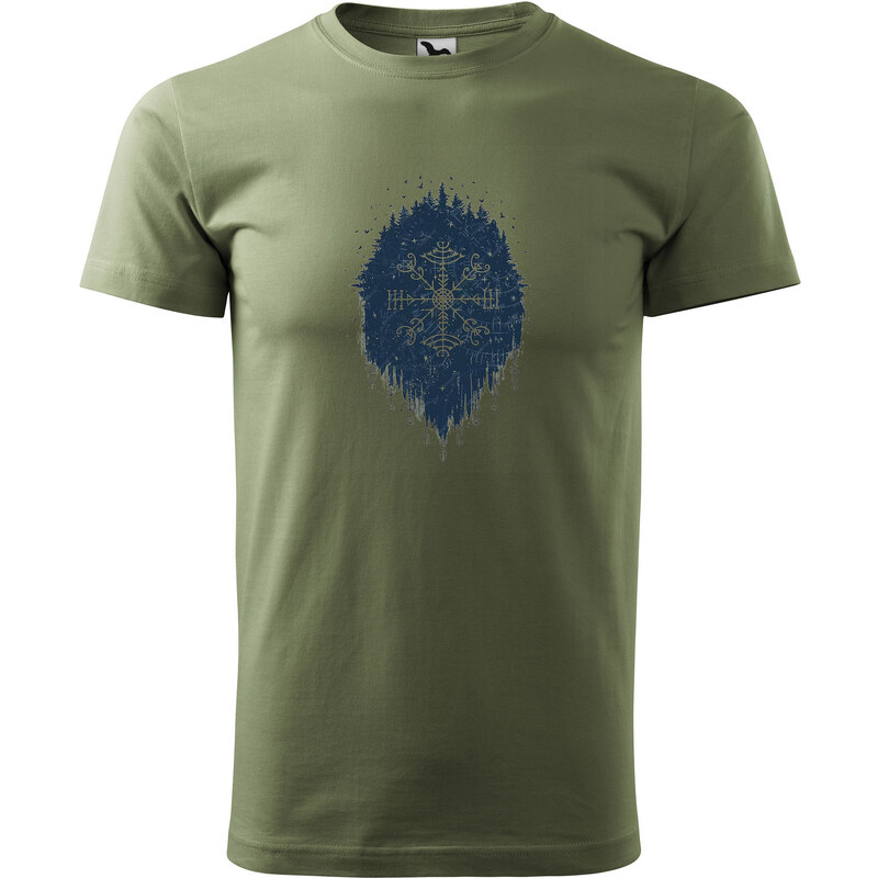 POHAN Pánske tričko s potlačou Runový les