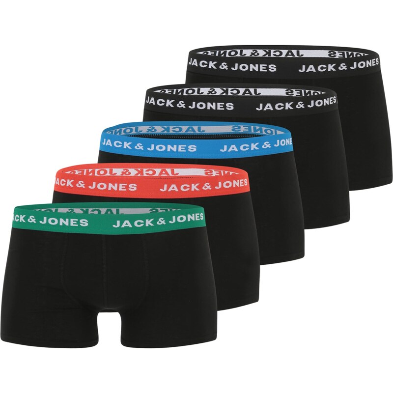 JACK & JONES Boxerky Chuey nebesky modrá / nefritová / čierna / biela 48052812