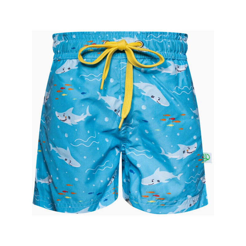 Veselé chlapčenské plavky Dedoles Biely žralok (D-K-SCL-S-SSH-C-1263) 48023027