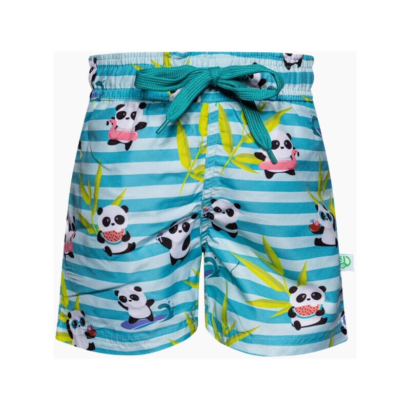Veselé chlapčenské plavky Dedoles Panda na dovolenke (D-K-SCL-S-SSH-C 48023024