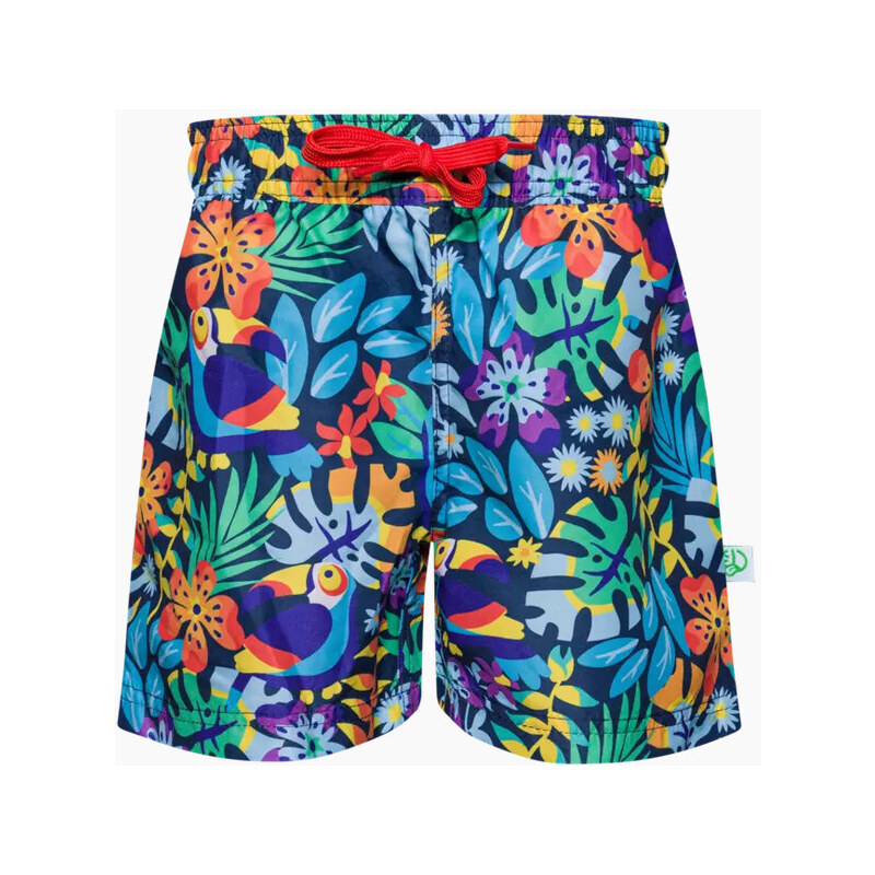 Veselé chlapčenské plavky Dedoles Tukan v džungli (D-K-BW-SSH-C-RP 48023033