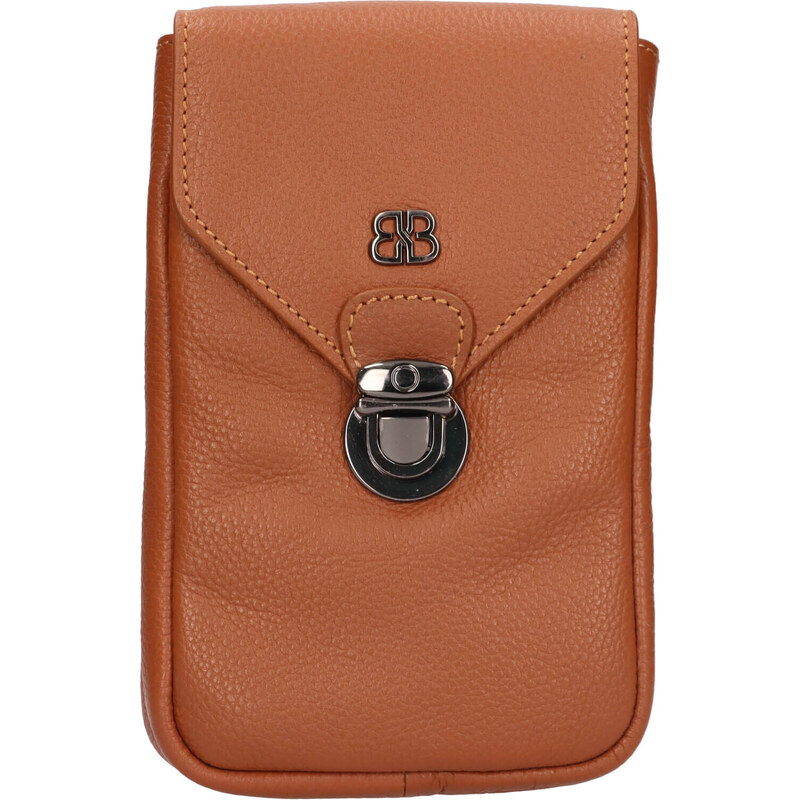 Dámská kožená kabelka na telefon a doklady Bellicci Aldea - koňak 48199259