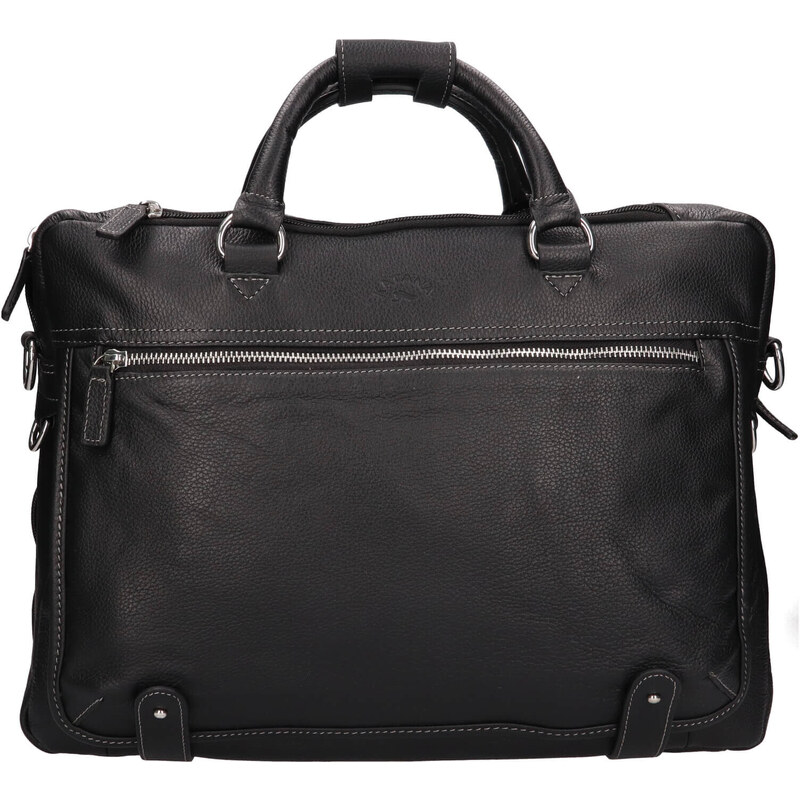 Pánska kožená taška cez rameno Katana Rolf - čierna 48199412