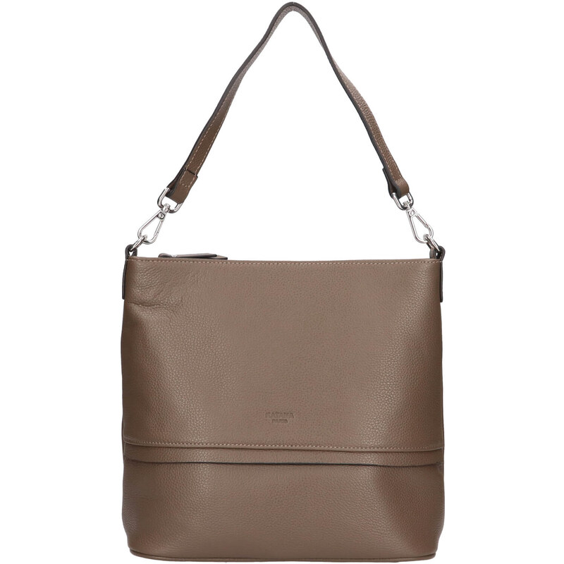 Dámska kožená kabelka cez rameno Katana Kaliste - tmavo béžová 48199498