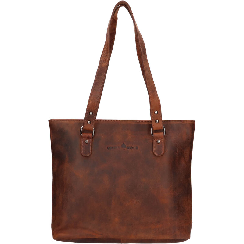 Dámska kožená kabelka Greenwood Emma - hnedá 67839485