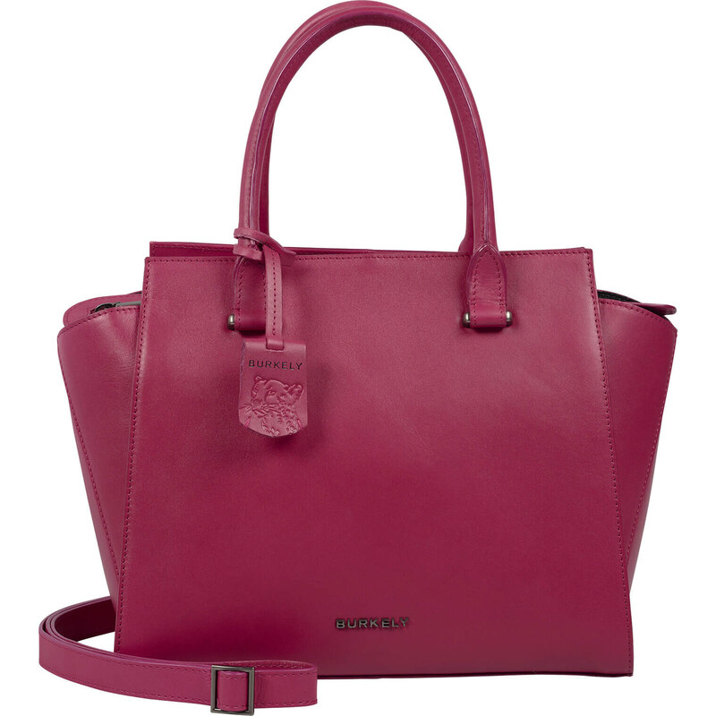 Dámska kožená kabelka Burkely Jenca - ružová 48199743