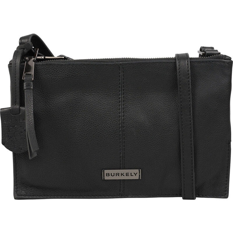 Dámska crossbody kožená kabelka Burkely Nelas - čierna 48200008