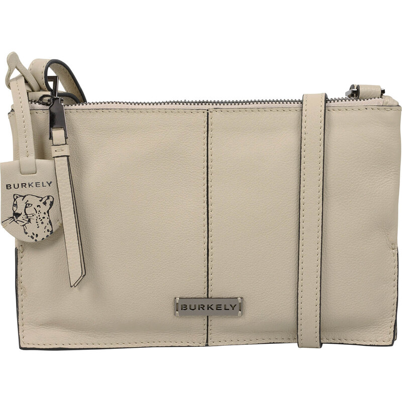 Dámská crossbody kožená kabelka Burkely Nelas - béžová 48200006