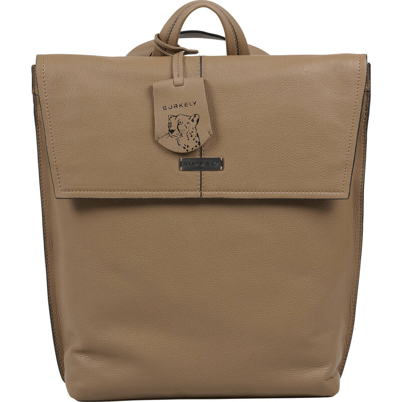 Trendy kožený batoh Burkely Radka - taupe 48200014
