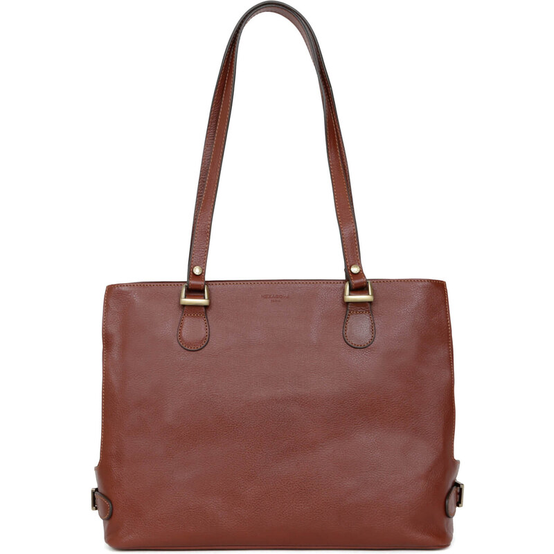 Dámska kožená kabelka Hexagona Malea - hnedá 48200631