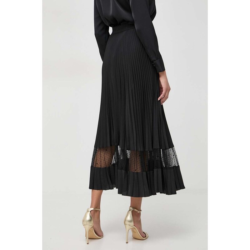 Sukňa Karl Lagerfeld čierna farba, maxi, áčkový strih