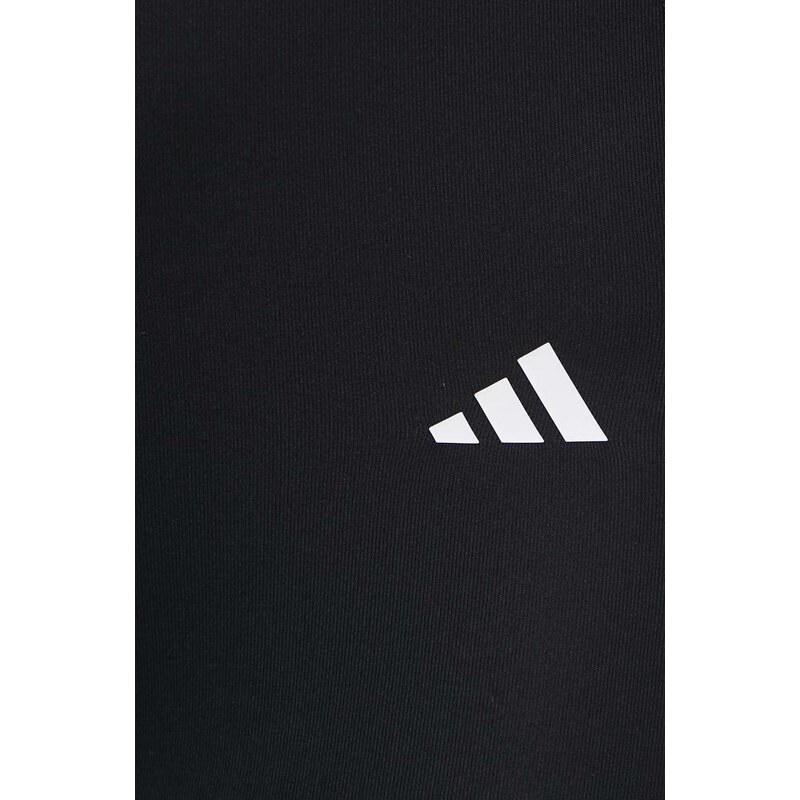 Tréningové šortky adidas Performance Optime čierna farba, jednofarebné, vysoký pás, IQ2686