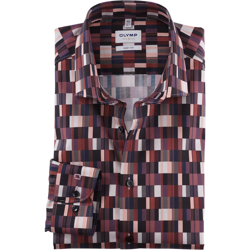 Pánska farebná košeľa OLYMP body fit 48046976
