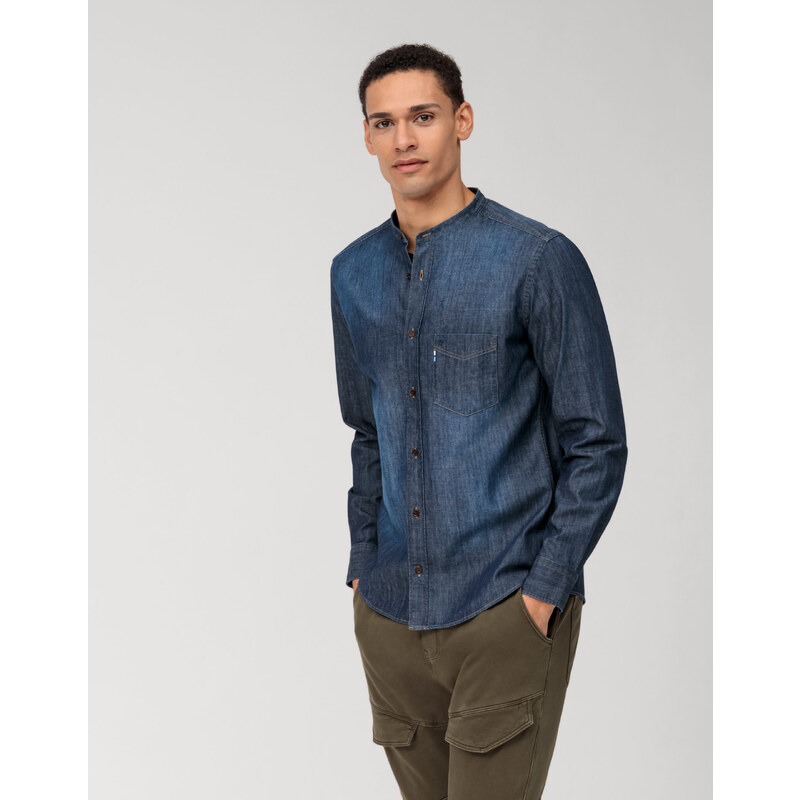 Pánska džínsová košeľa stojačik OLYMP regular fit 48046978