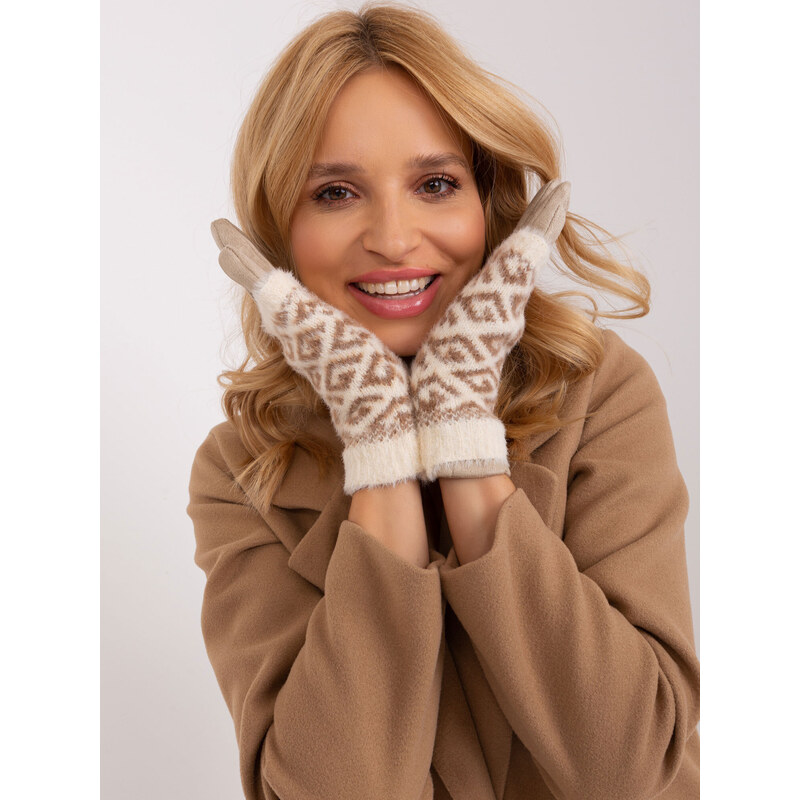 Wool Fashion Italia Gloves-AT-RK-2310.93-light beige 64664243