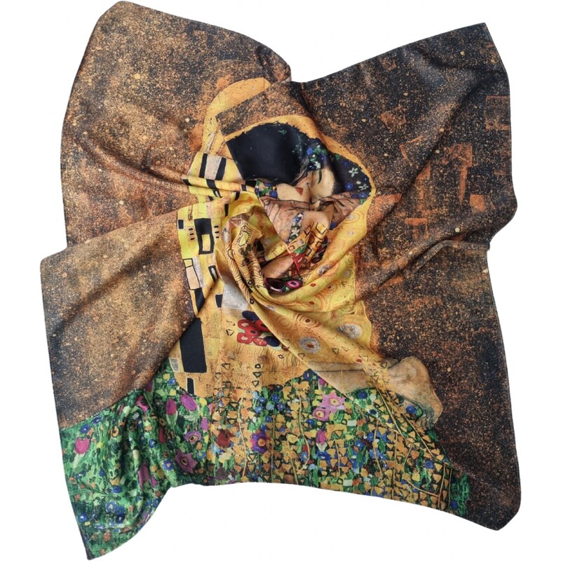 Katrins Fashion Dámska šatka s hodvábom Gustáv Klimt 48066475