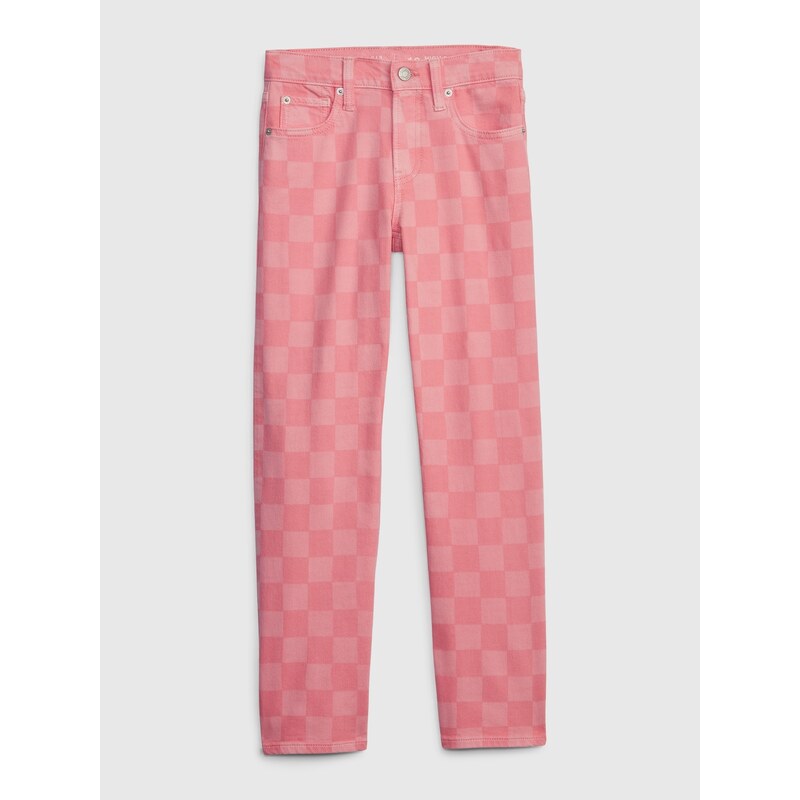GAP Dievčenské džínsy loose šachovnice 484105-00 66268328