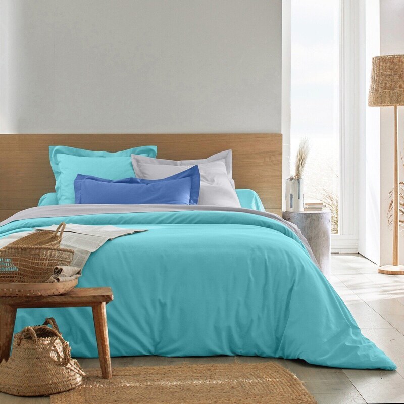 Blancheporte Jednofarebná posteľná súprava zn. Colombine z bavlny blankytná modrá 090
