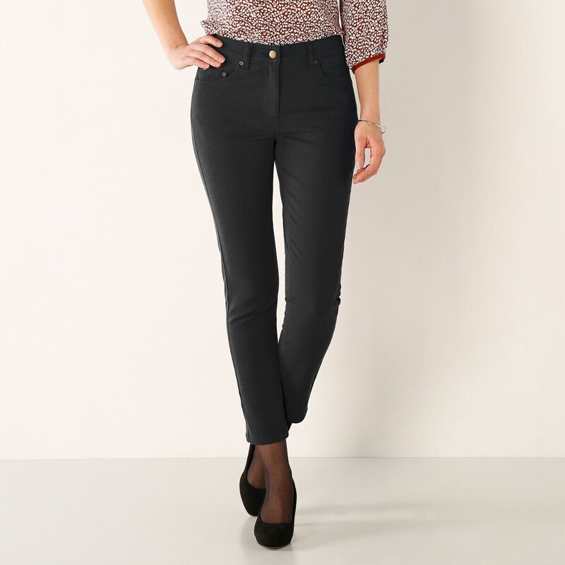 Úzke jednofarebné 7/8 nohavice čierna 038 Blancheporte 48072961