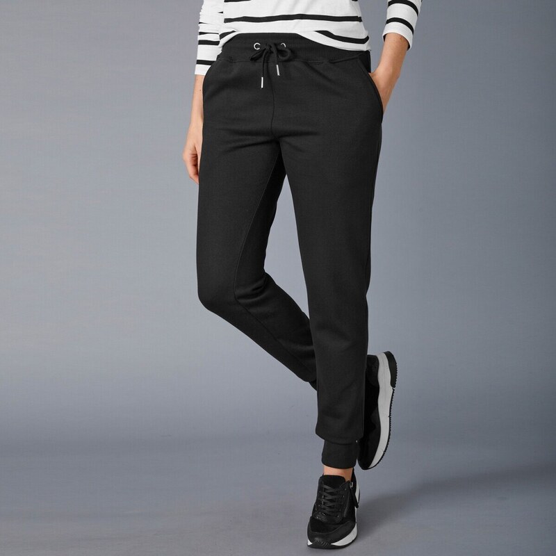 Joggingové moltonové nohavice čierna 036 Blancheporte 48073011