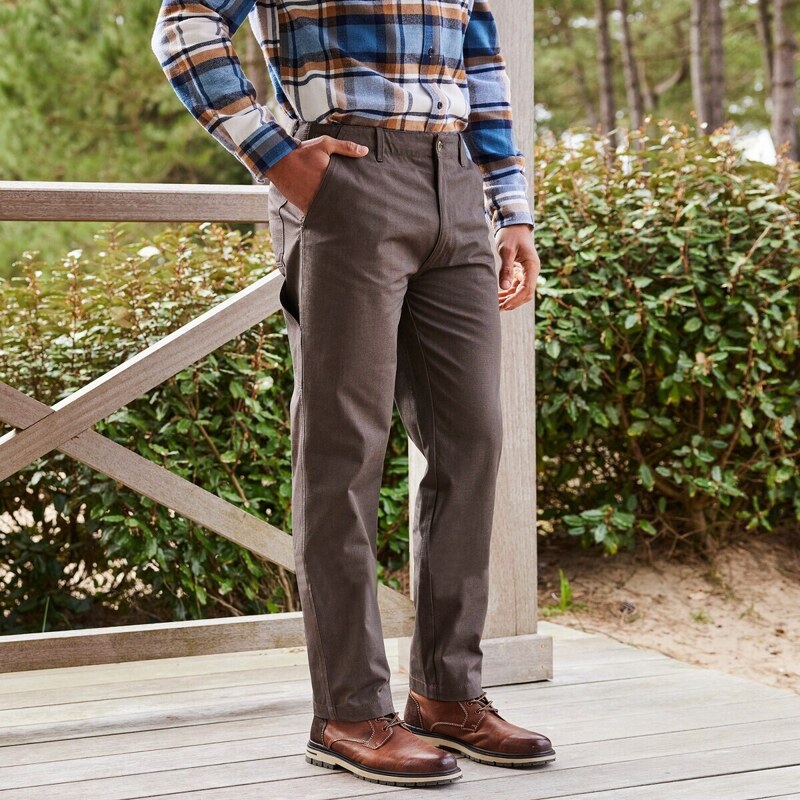 Nohavice z bavlneného plátna bachette gaštanová 050 Blancheporte 48077210