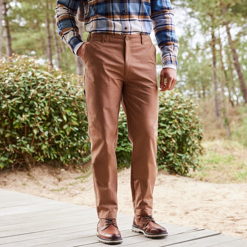 Nohavice z bavlneného plátna bachette béžová 038 Blancheporte 48077211