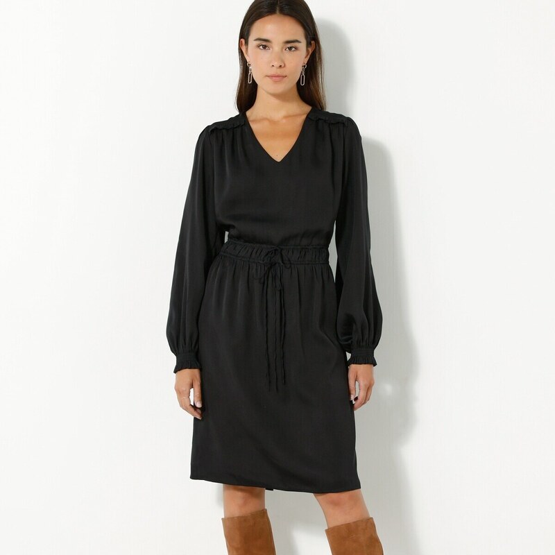 Saténové šaty čierna 048 Blancheporte 48077278