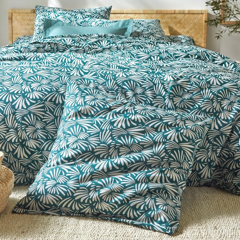 Blancheporte Bavlnená posteľná bielizeň Vick s grafickým dizajnom zelená 143