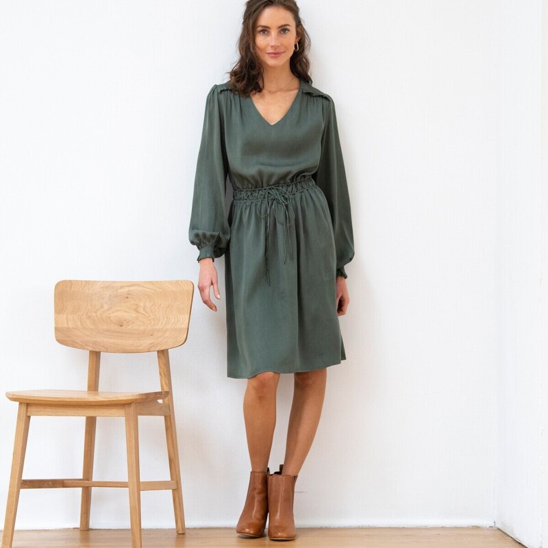 Saténové šaty khaki 050 Blancheporte 48078179