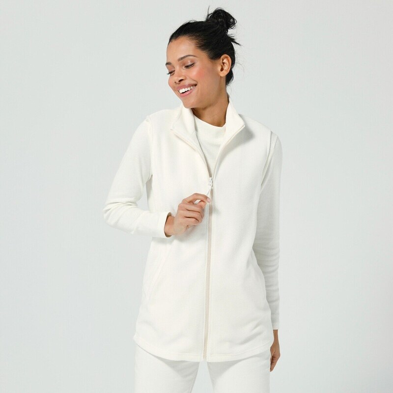 Fleecová vesta na zips ražná 036 Blancheporte 48078512